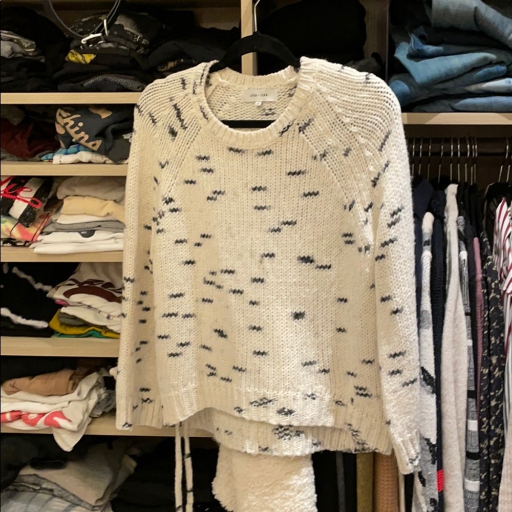 John + Jenn lace up sweater